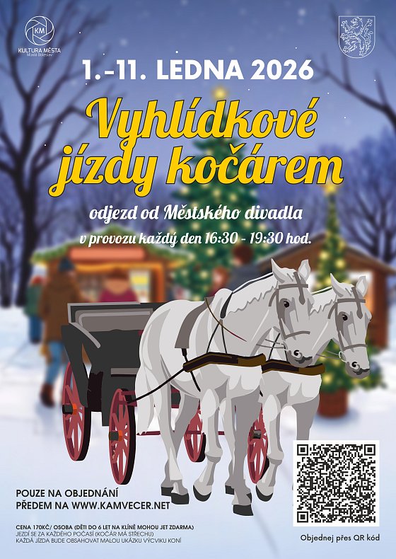 Novoroční vyhlídkové jízdy kočárem